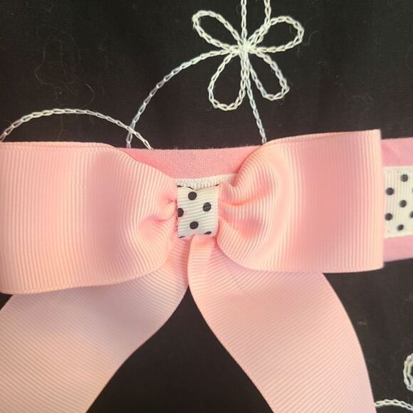 Rare Too Dress Petticoat Bow Floral Polka Dots‎ Embroidery Girls sz 8 - Picture 9 of 13